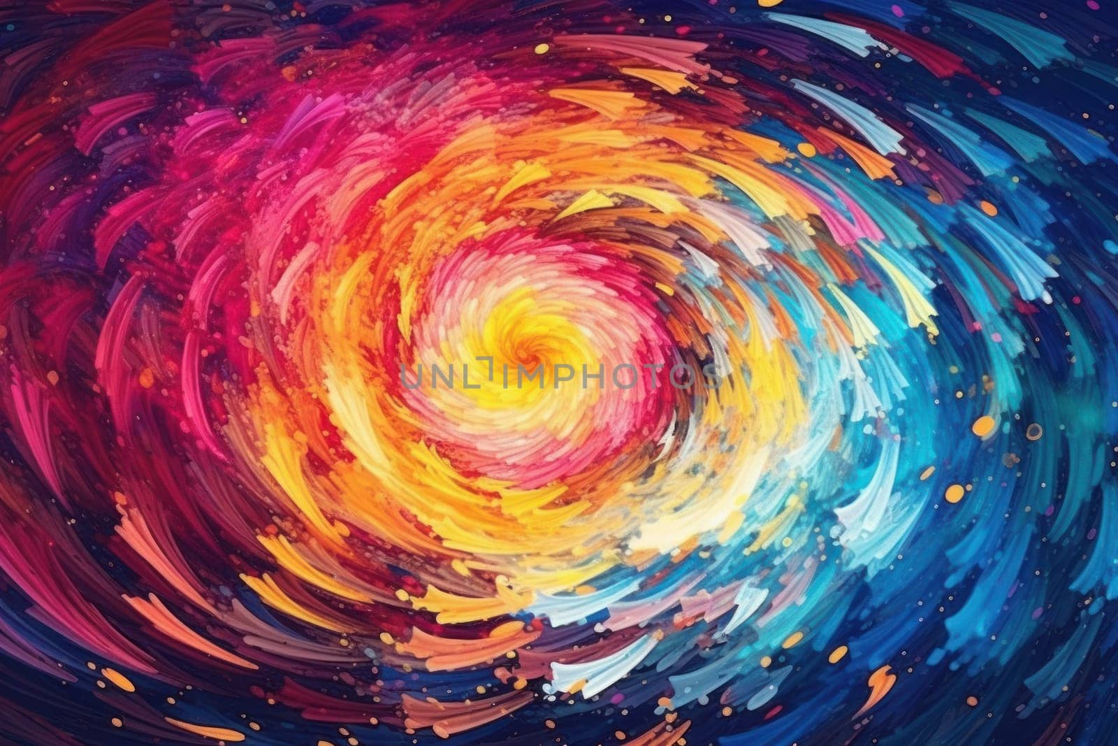 swirling vortex of vibrant paint splatters Japan style Generative AI.
