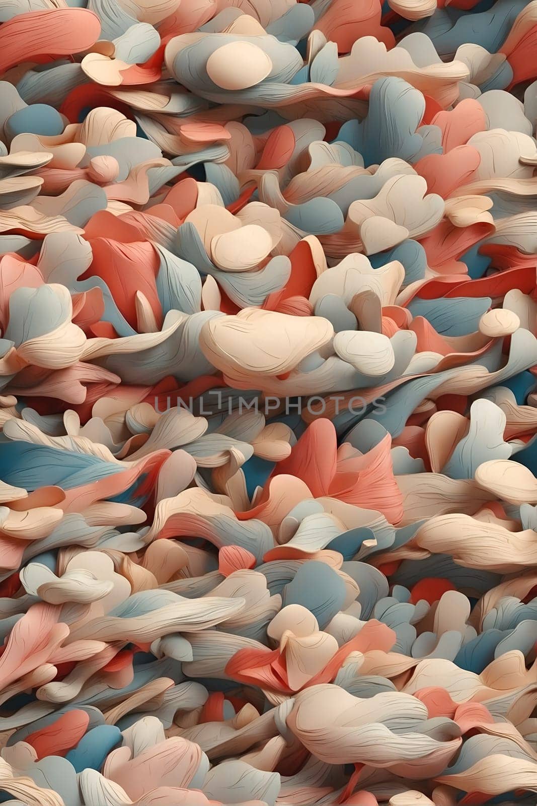 Close-Up of a Pile of Different Colored Pebbles. Generative AI. by artofphoto