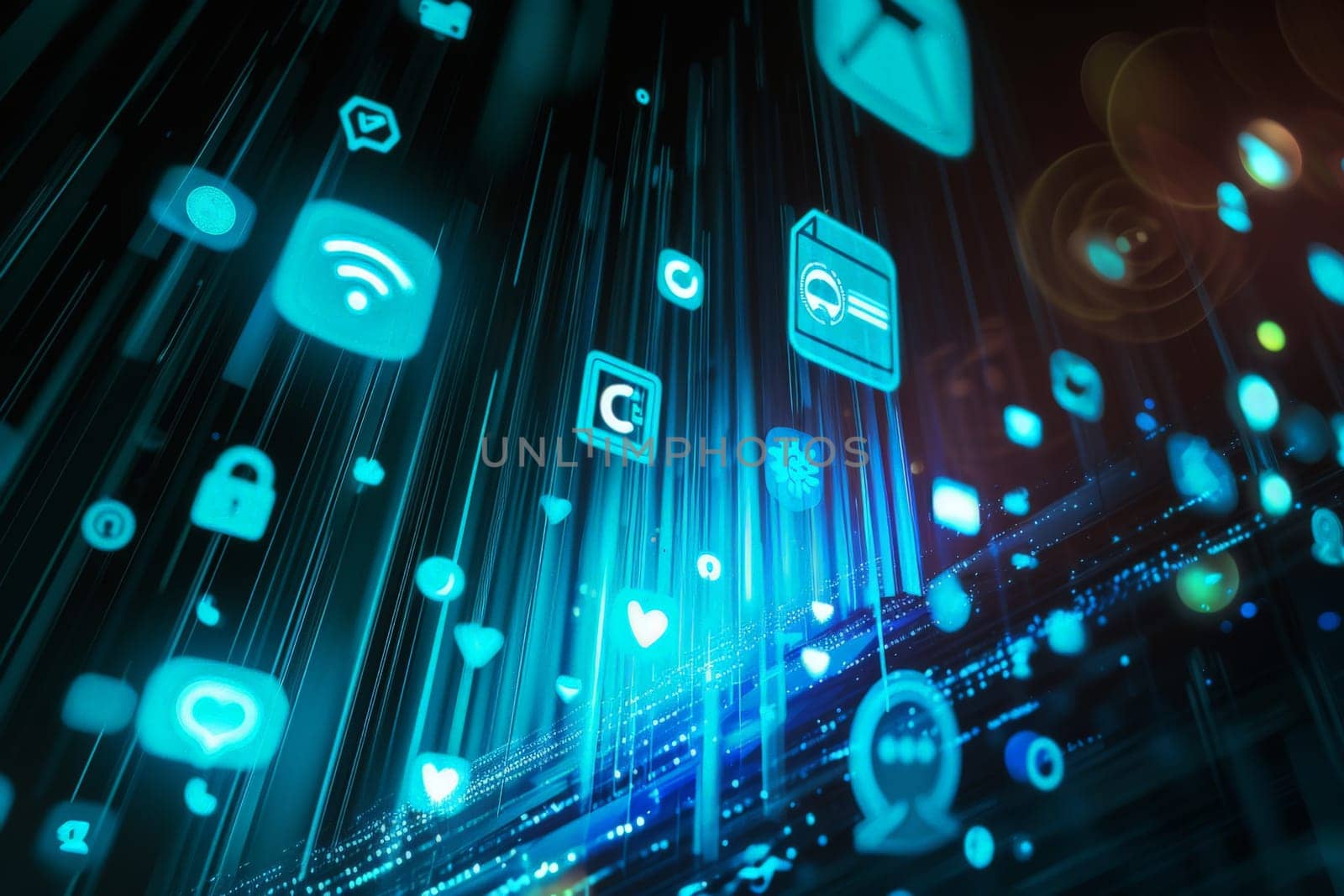 Social network connection background, Abstract digital network background.