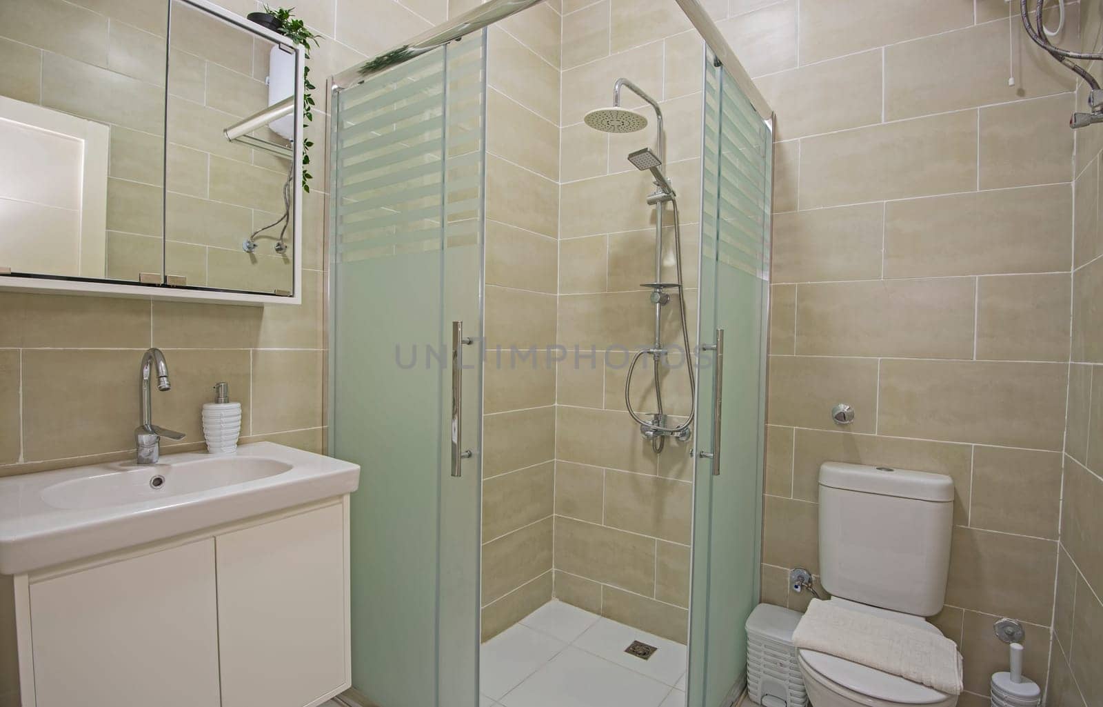 Interior design of bathroom in luxury apartment by paulvinten