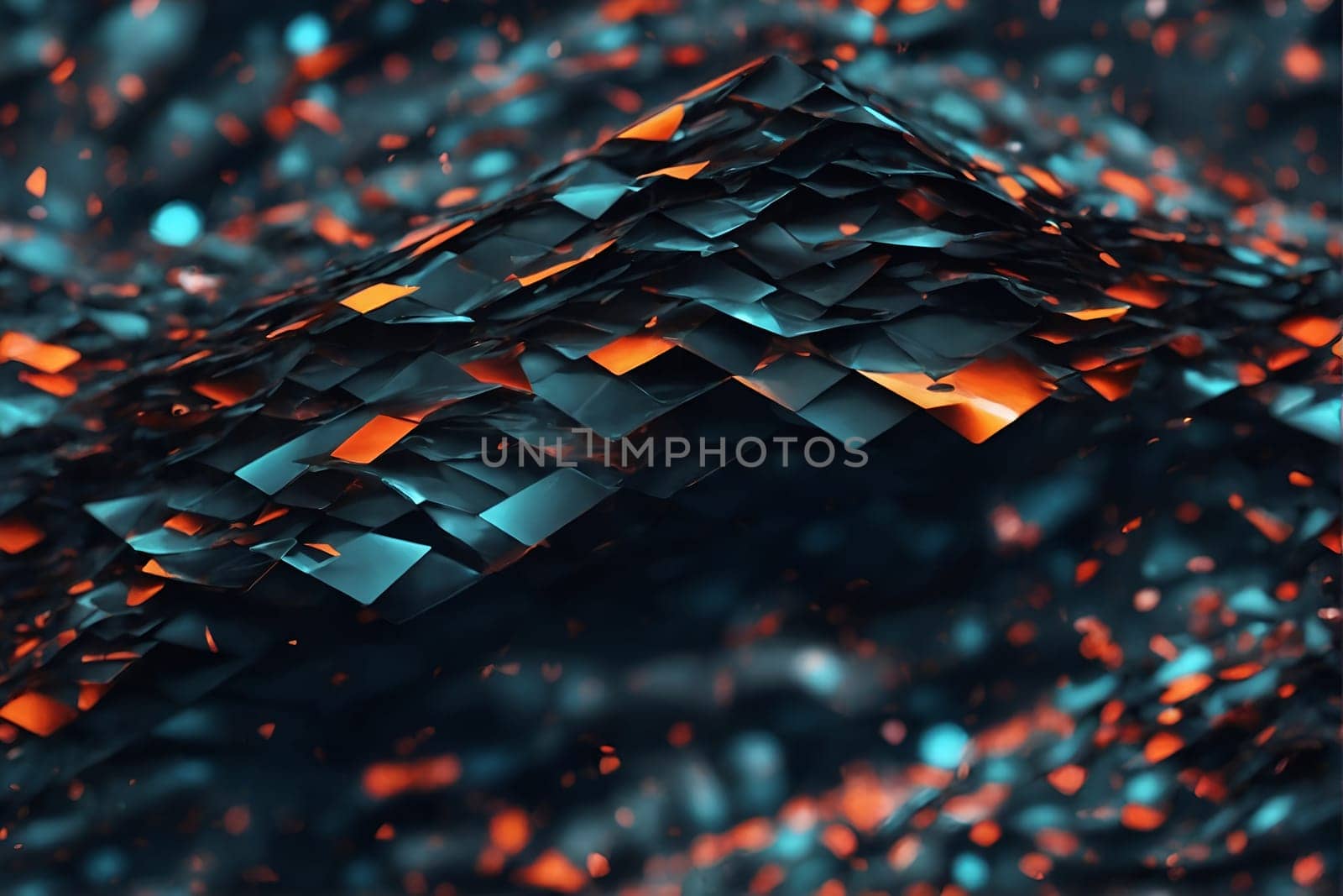 Computer Generated Image of an Abstract Structure. Generative AI. by artofphoto