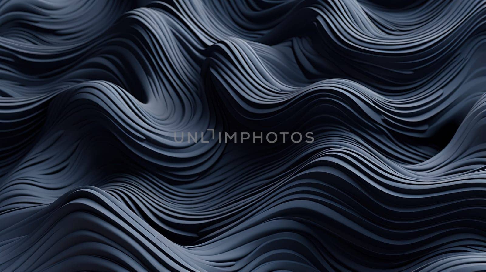 Scientific abstraction with futuristic textured tissue waves. Tech background with close-up wave bio texture. Generated AI