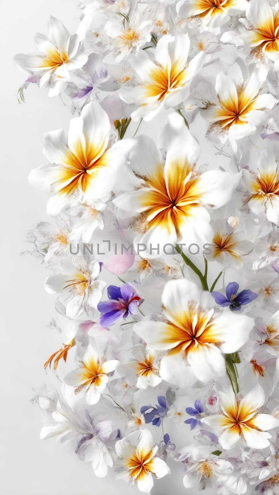 Floral print background. AI generated