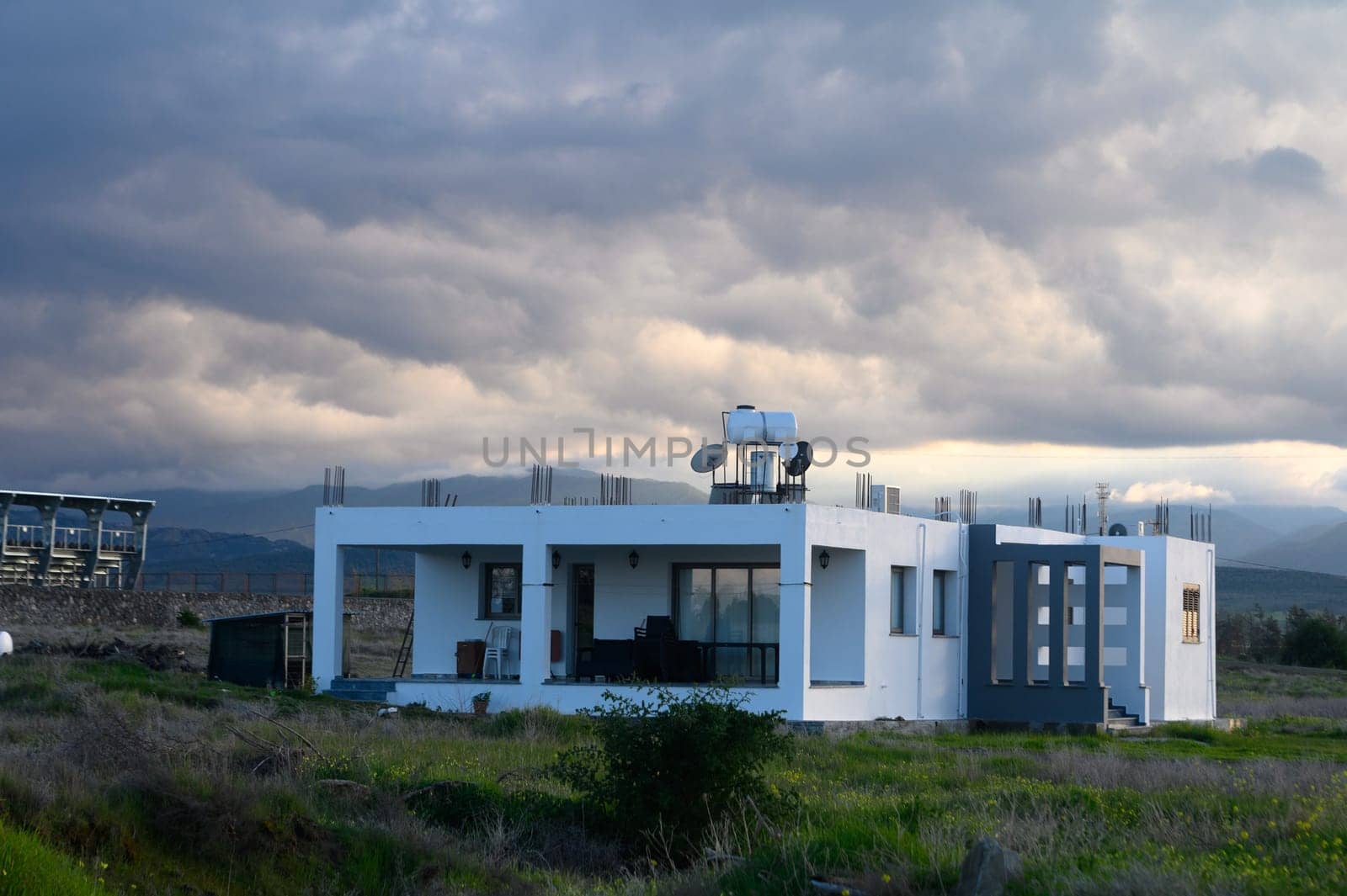 Mediterranean style house in a village in winter in Cyprus 2