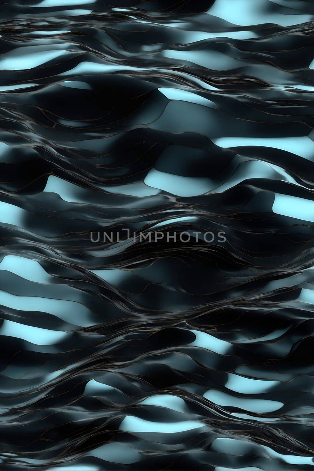 This photo showcases a seamless pattern of wavy lines in blue and black, creating a captivating background.