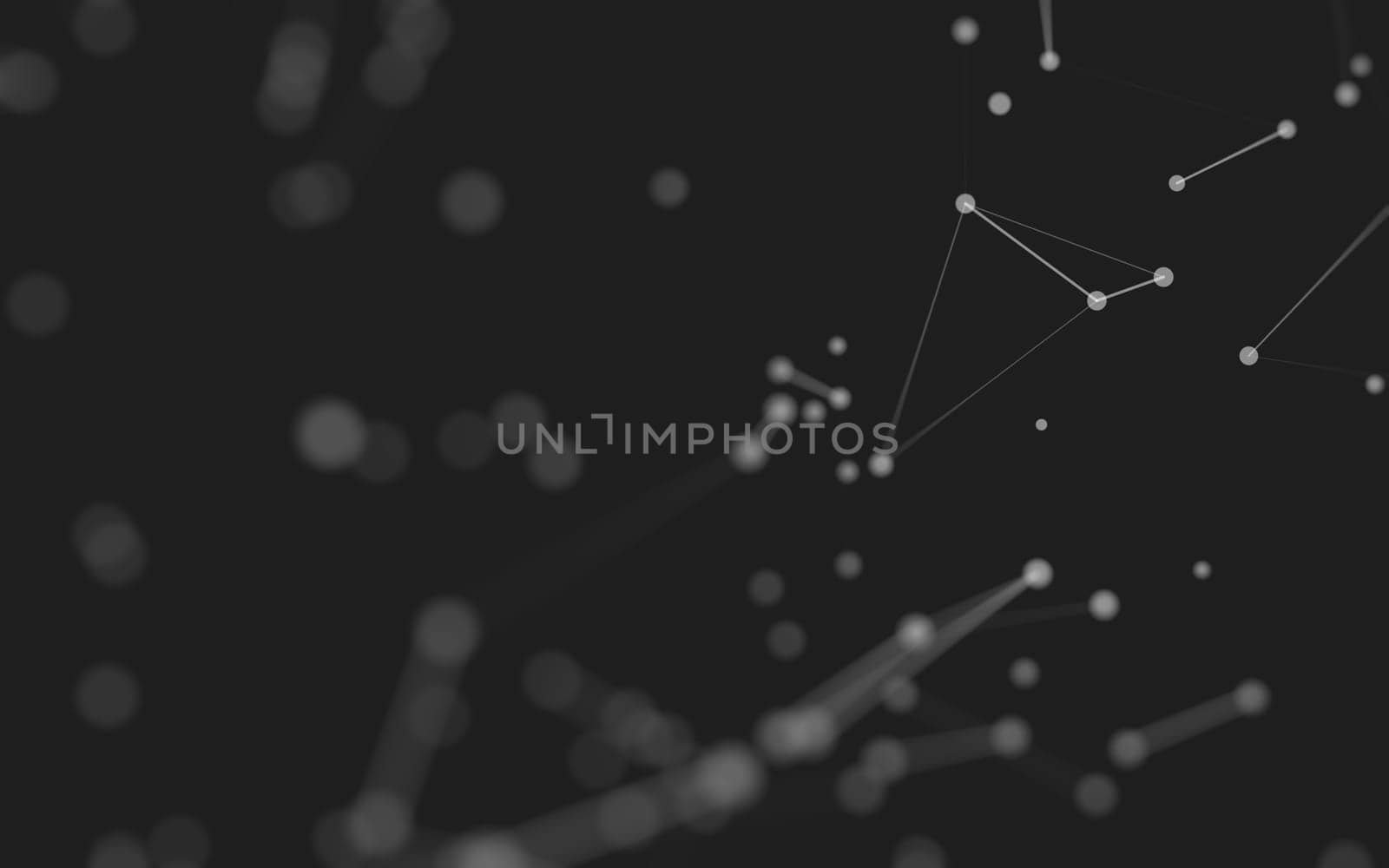 Abstract background. Molecules technology with polygonal shapes, connecting dots and lines. Connection structure. Big data visualization.  by teerawit