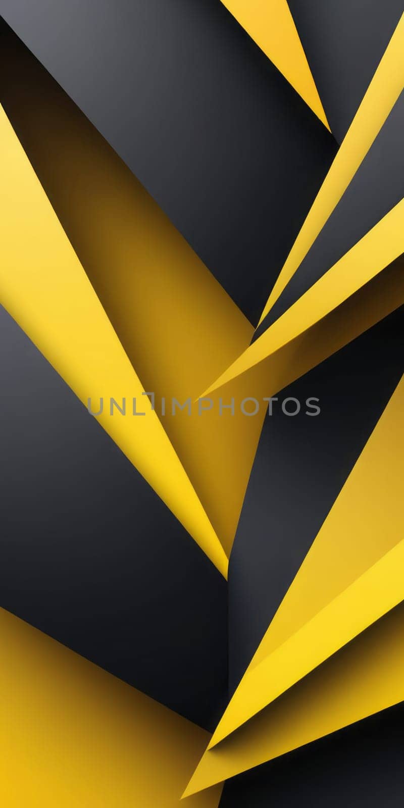 Layered Shapes in Yellow and Black by nkotlyar