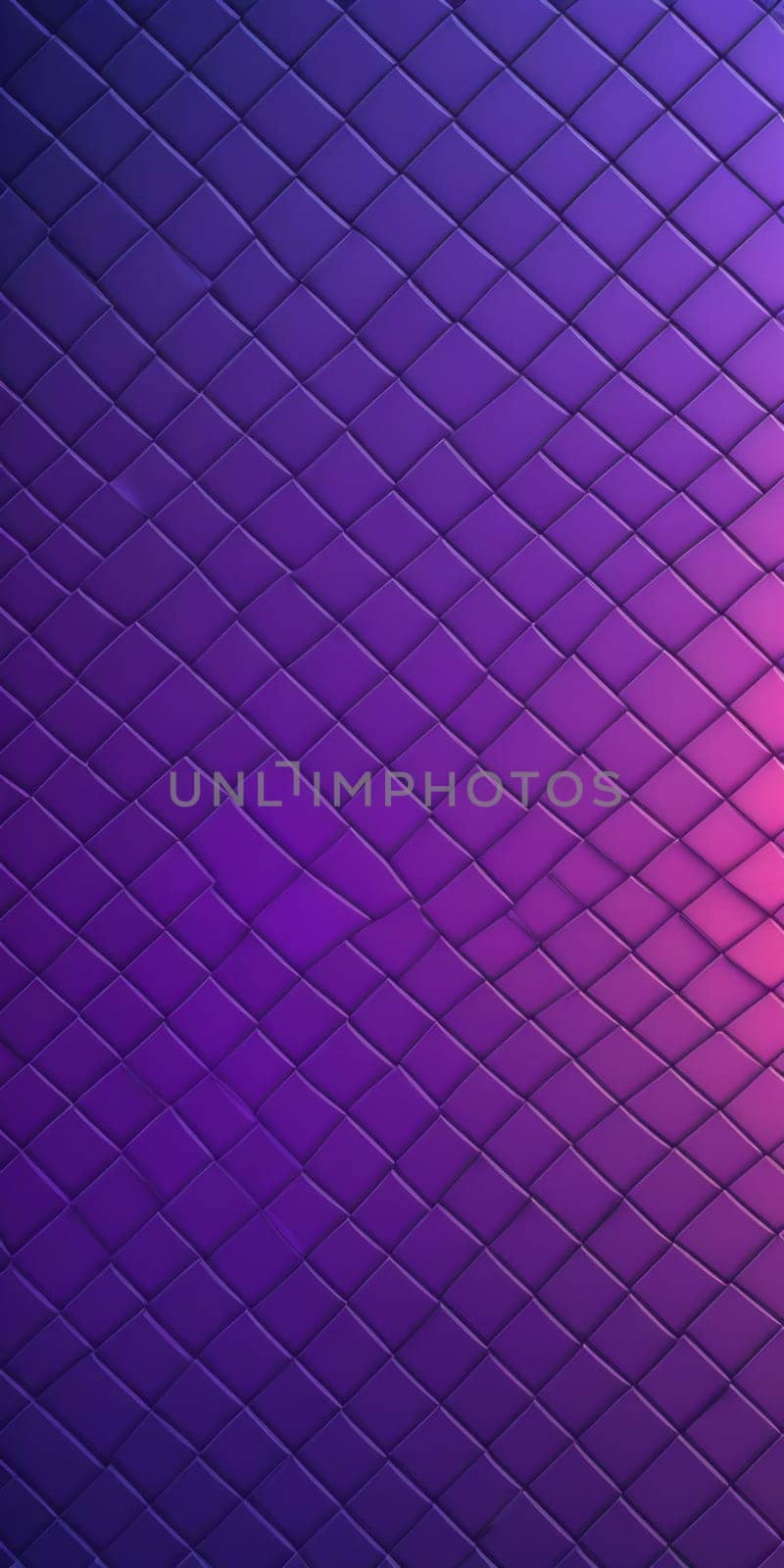 A gradient wallpaper with Mosaic shapes using purple and darkviolet colors. Generative AI.