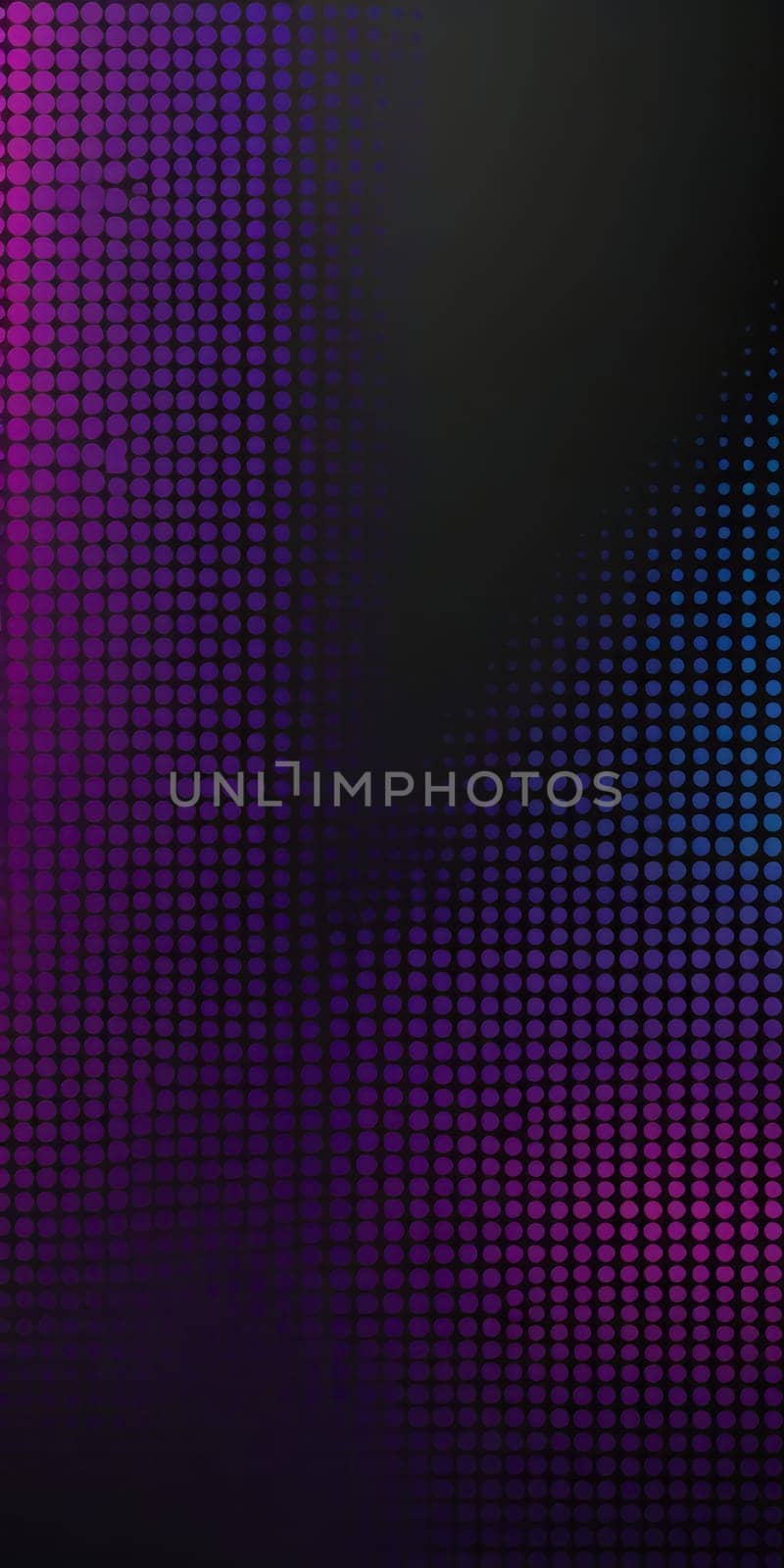 A gradient wallpaper with Dotted shapes using black and mediumpurple colors. Generative AI.