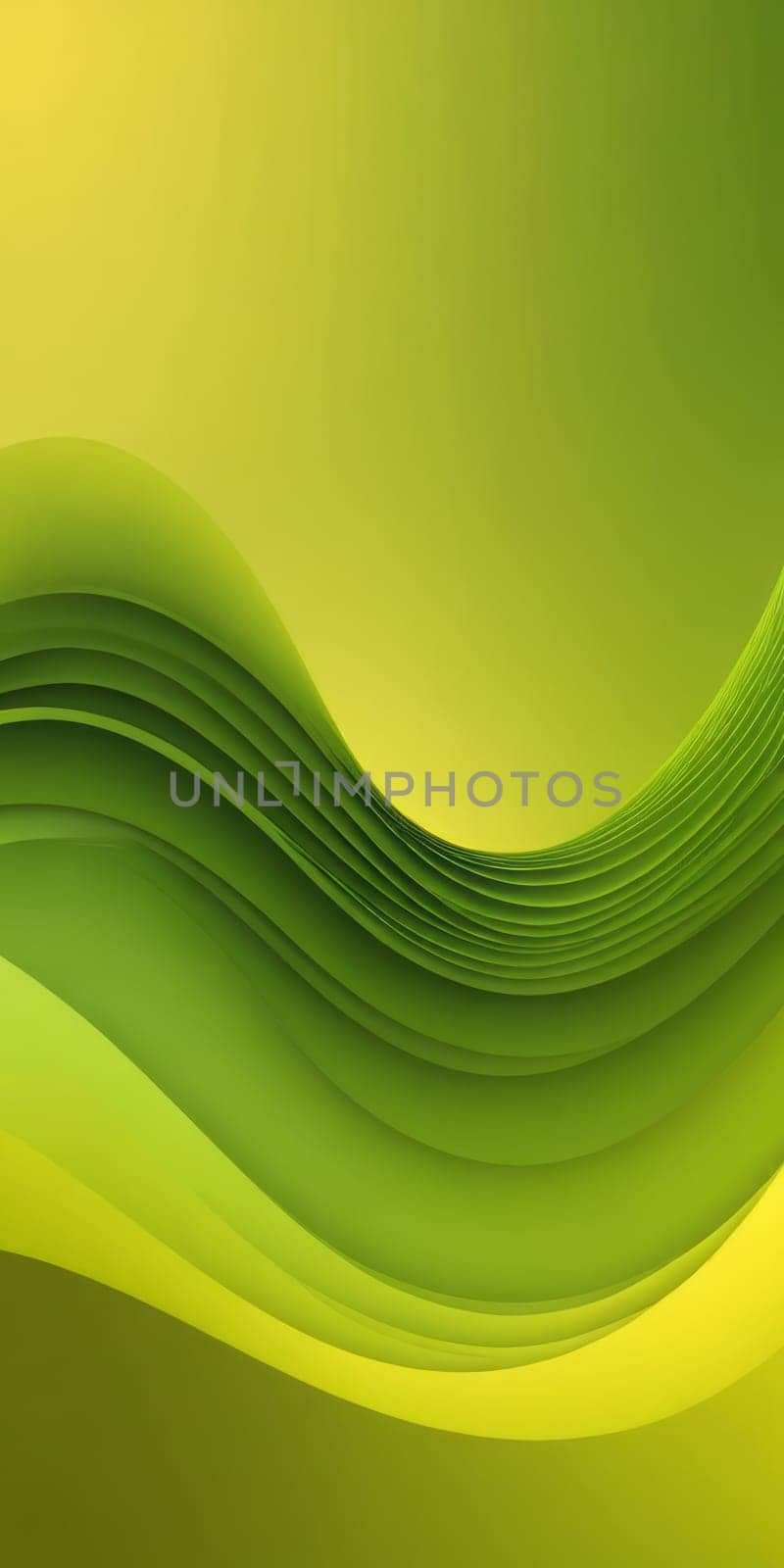 Waved Shapes in Olive and Green by nkotlyar