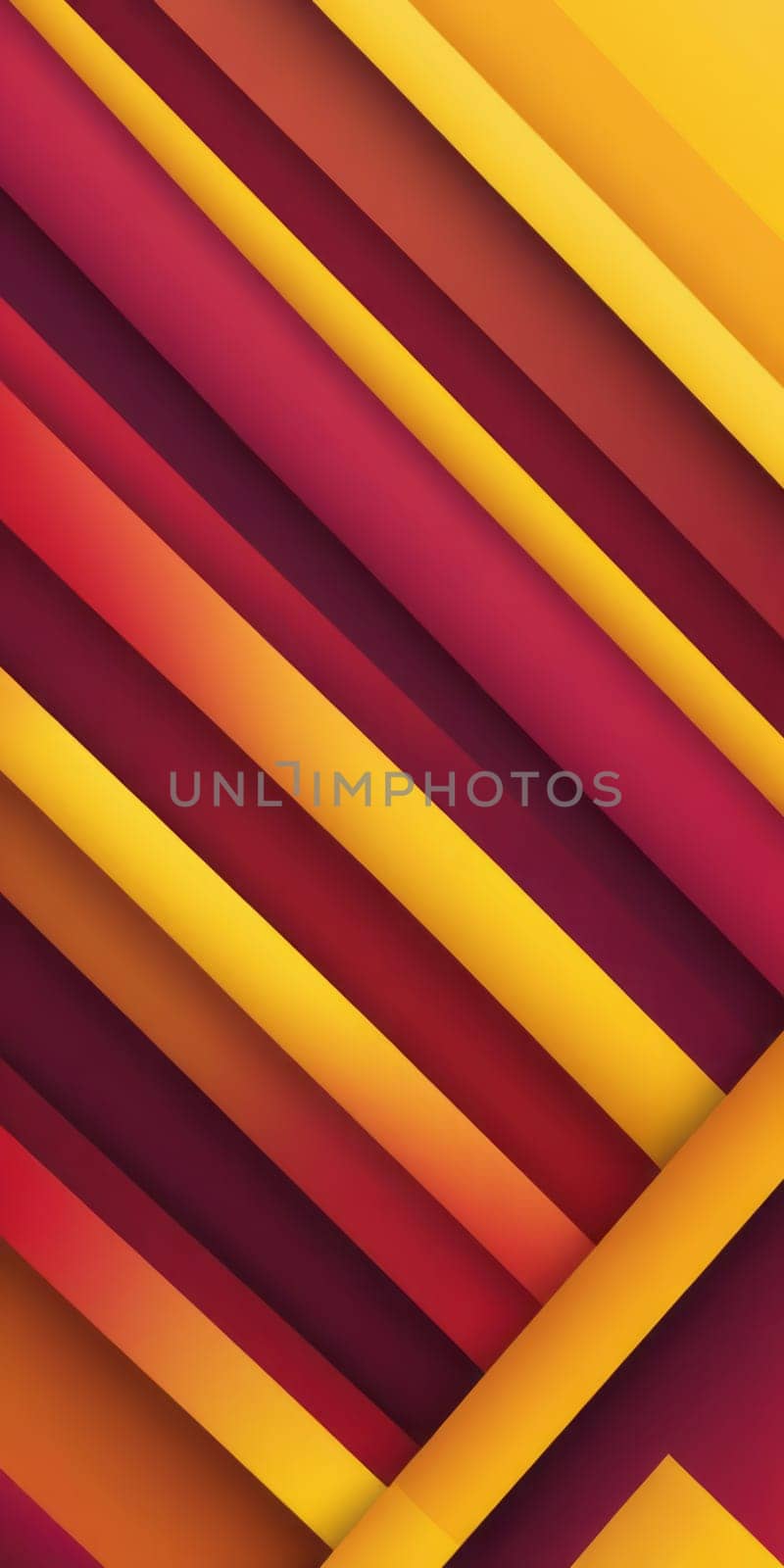 A gradient wallpaper with Multilobed shapes using maroon and yellow colors. Generative AI.