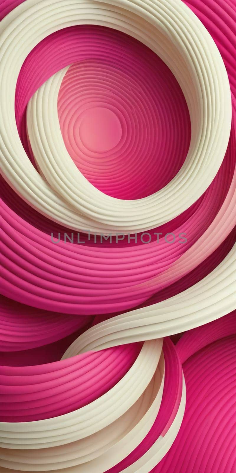 Coiled Shapes in Fuchsia and White by nkotlyar