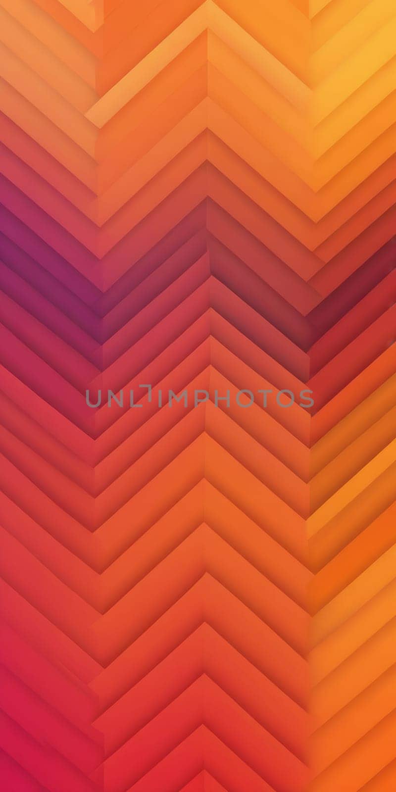 A gradient wallpaper with Zigzag shapes using orange and seashell colors. Generative AI.