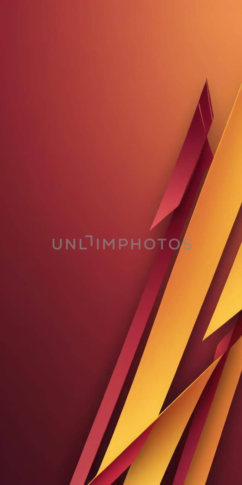 A gradient wallpaper with Arrow shapes using maroon and darkgoldenrod colors. Generative AI.