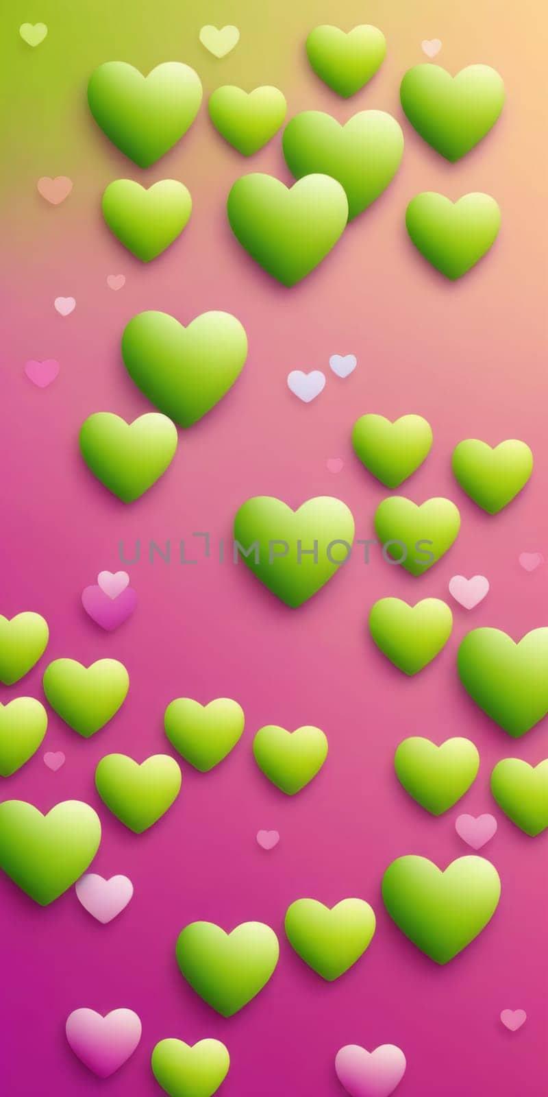 Heart Shapes in Lime and Orchid by nkotlyar
