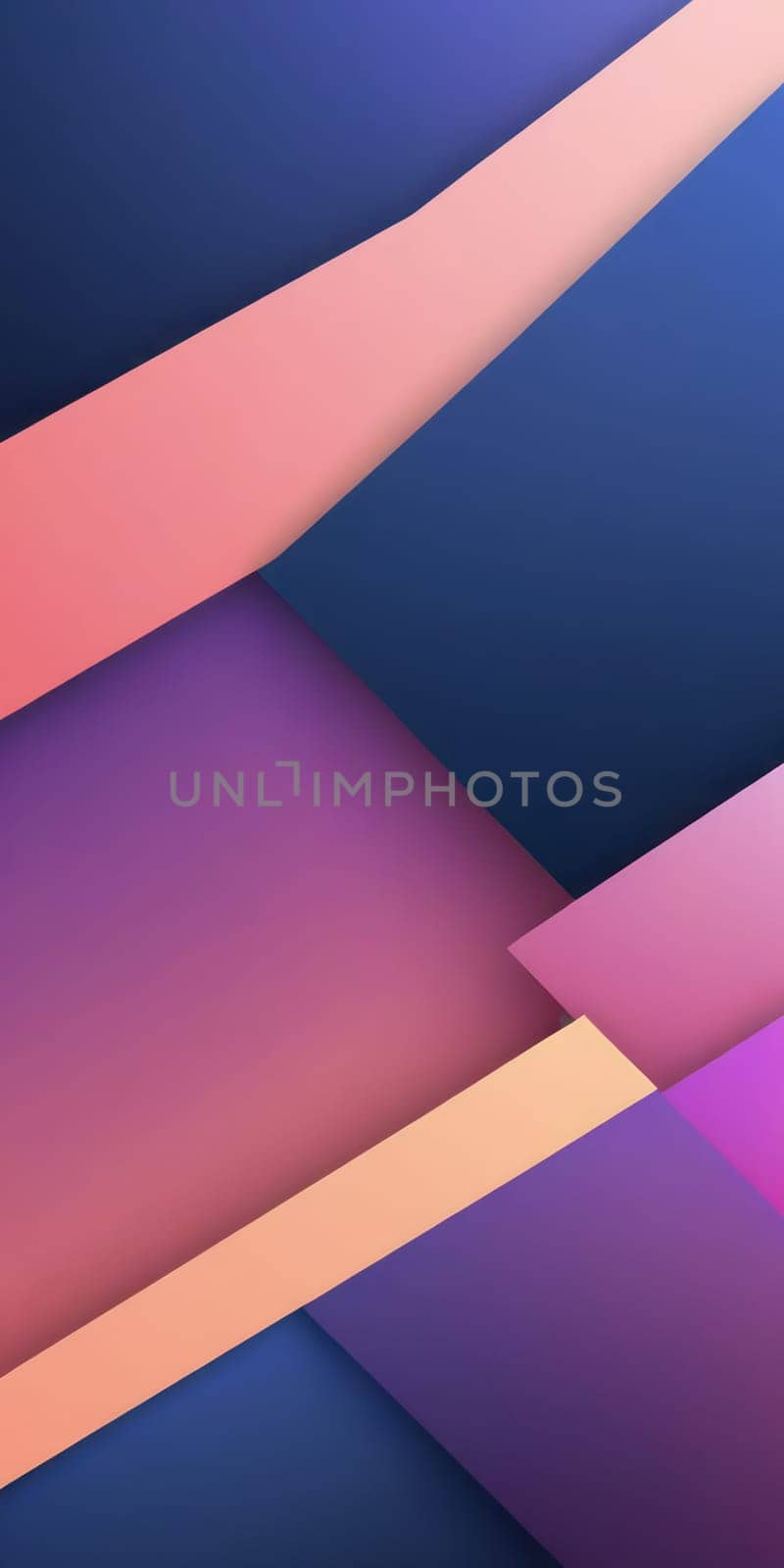 A gradient wallpaper with Angular shapes using navy and mistyrose colors. Generative AI.