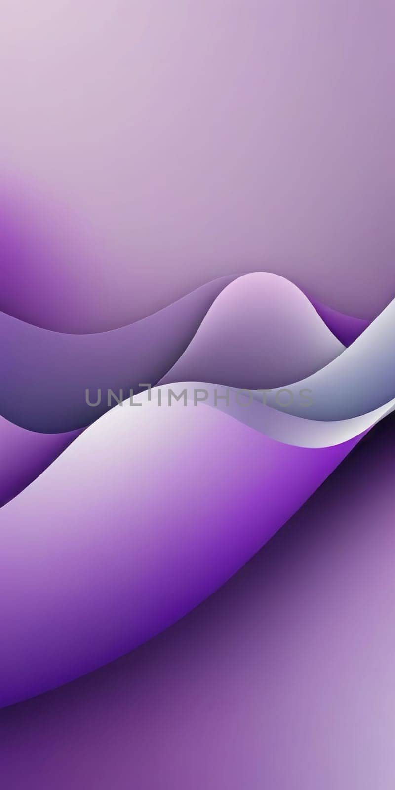 A gradient wallpaper with Sigmoid shapes using purple and lightslategrey colors. Generative AI.
