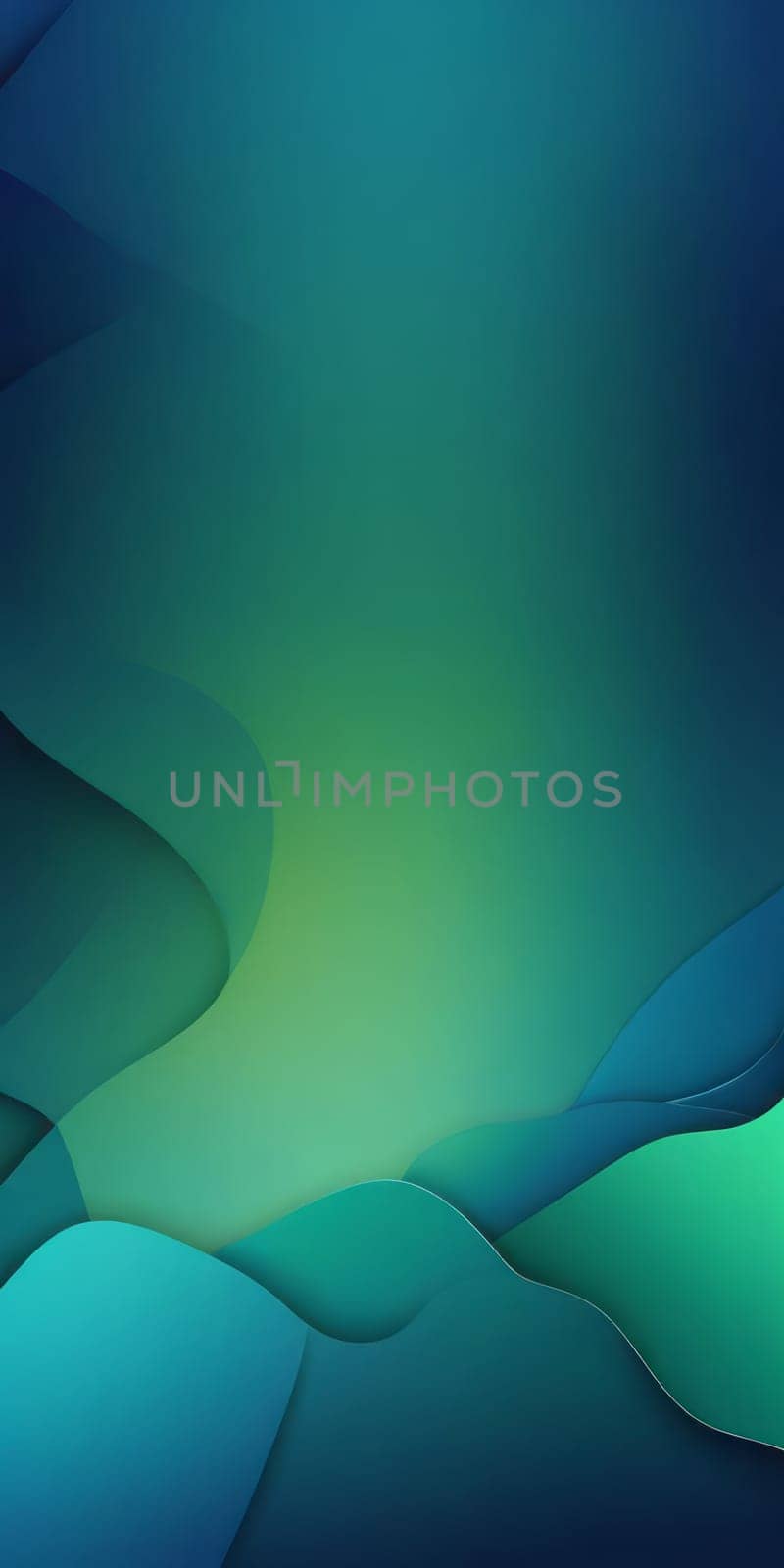 Hollow Shapes in Blue and Green by nkotlyar