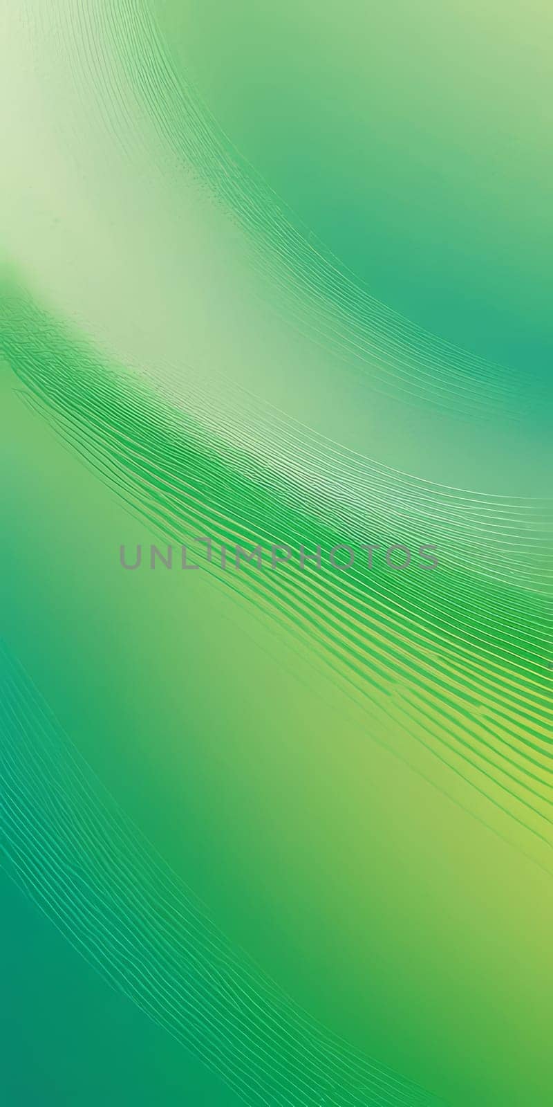 A gradient wallpaper with Parabolic shapes using silver and palegreen colors. Generative AI.