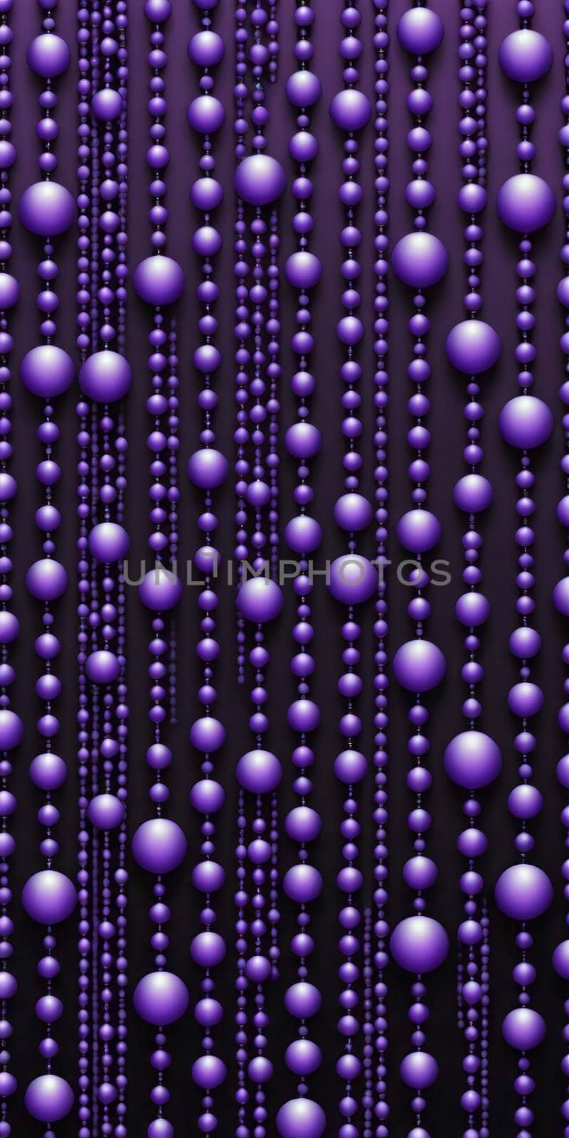 A gradient wallpaper with Beaded shapes using black and violet colors. Generative AI.