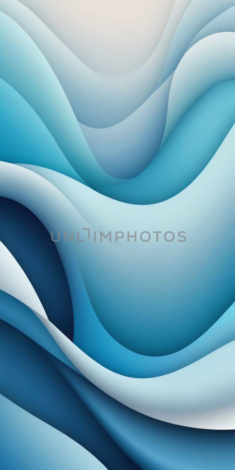 A gradient wallpaper with Organic shapes using silver and skyblue colors. Generative AI.