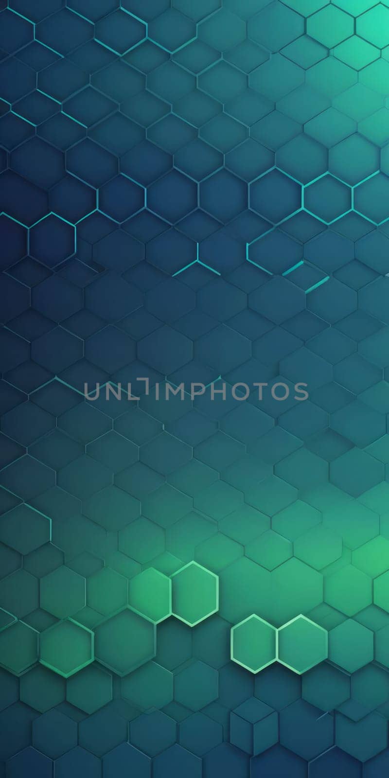 A gradient wallpaper with Hexagonal shapes using navy and lightseagreen colors. Generative AI.