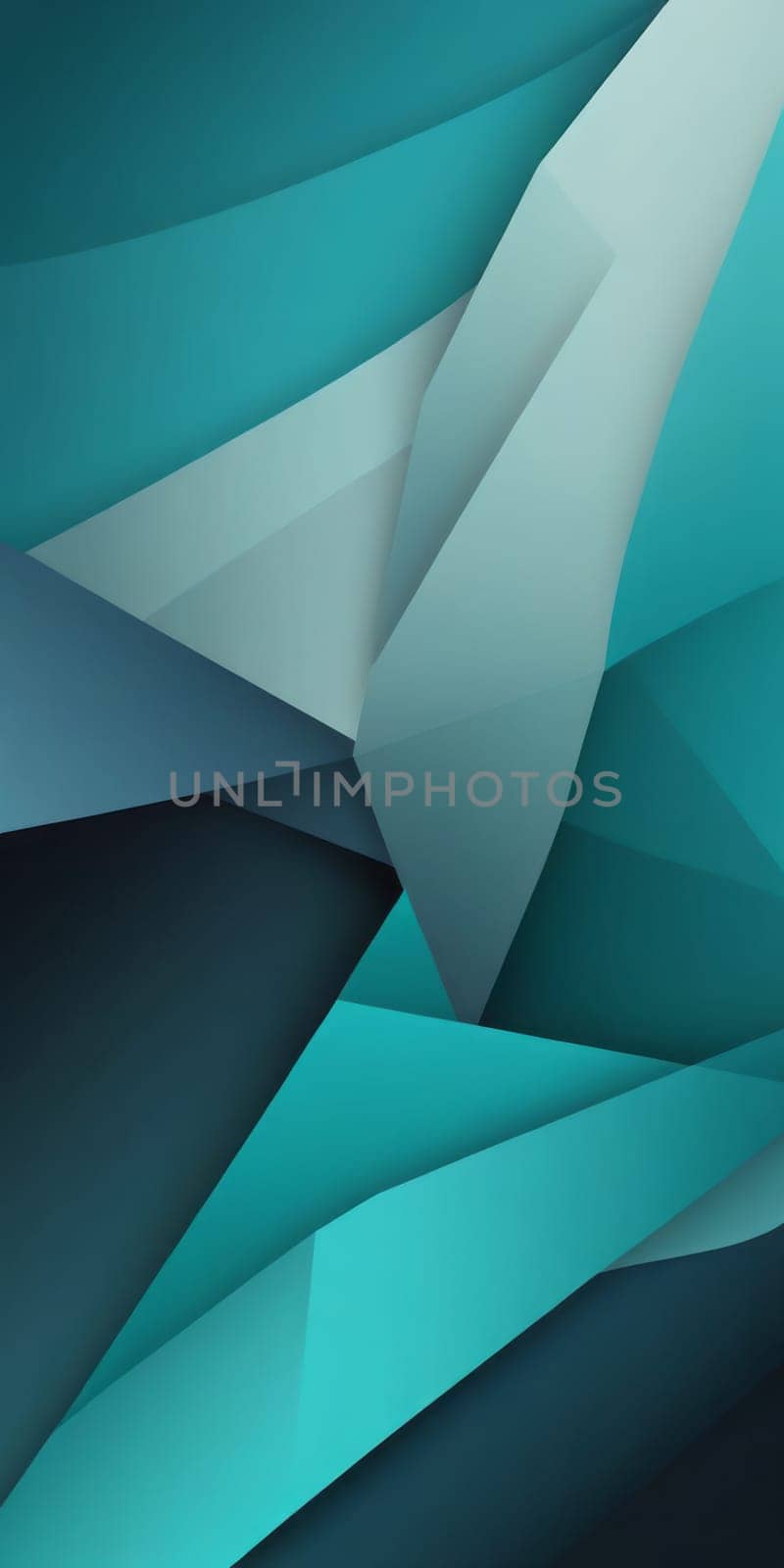 Angular Shapes in Teal and Gray by nkotlyar