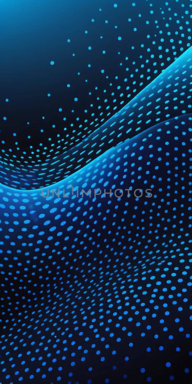 Dotted Shapes in Black and Blue by nkotlyar