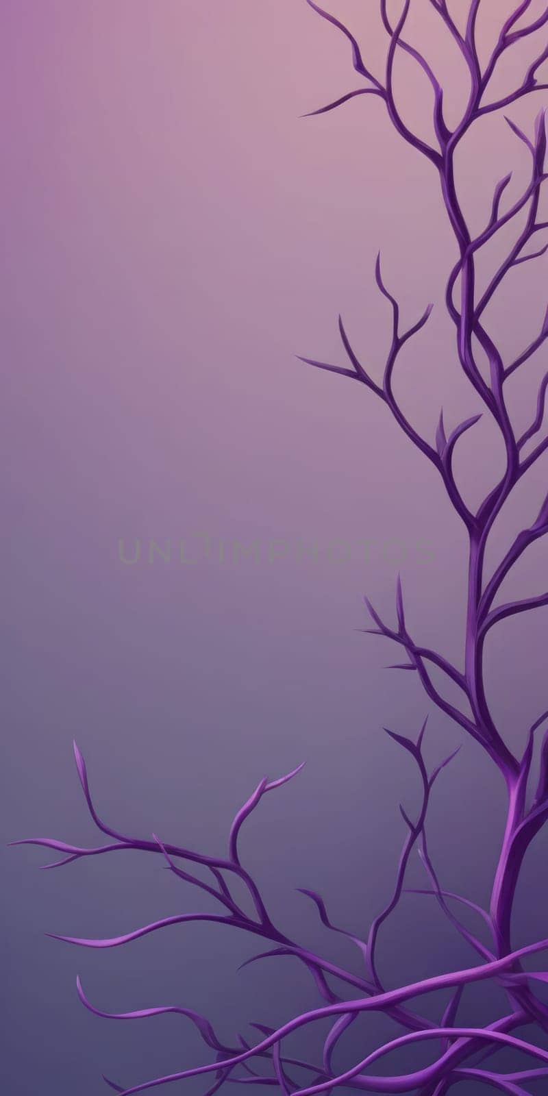 Branched Shapes in Purple and Grey by nkotlyar