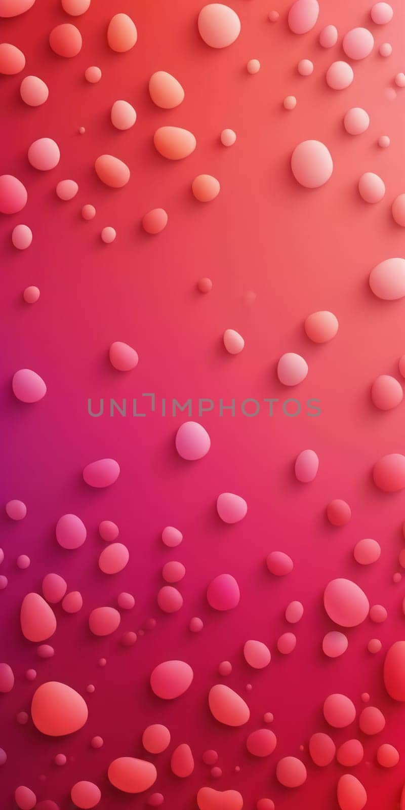 A gradient wallpaper with Pebbled shapes using red and hotpink colors. Generative AI.