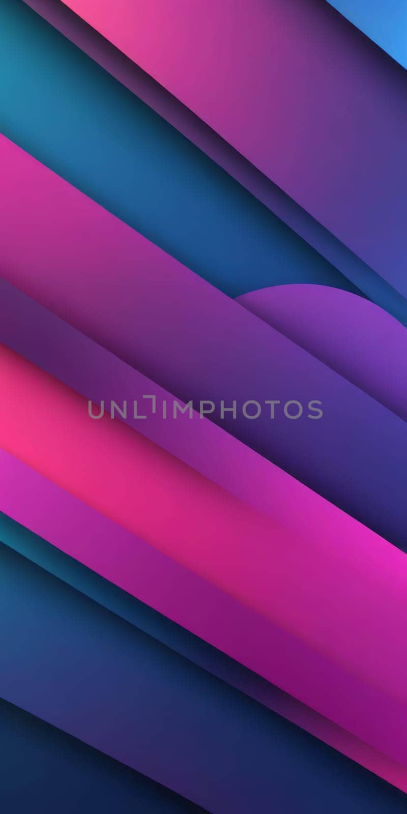 Layered Shapes in Fuchsia and Blue by nkotlyar