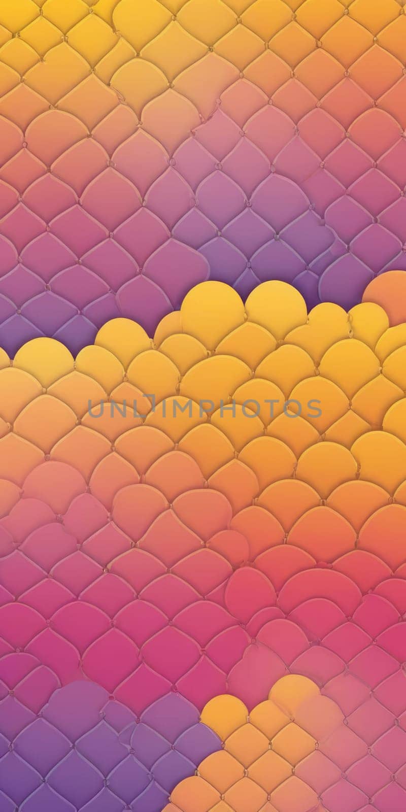 An artwork with Quatrefoil shapes using yellow and lavenderblush gradient colors. Generative AI.