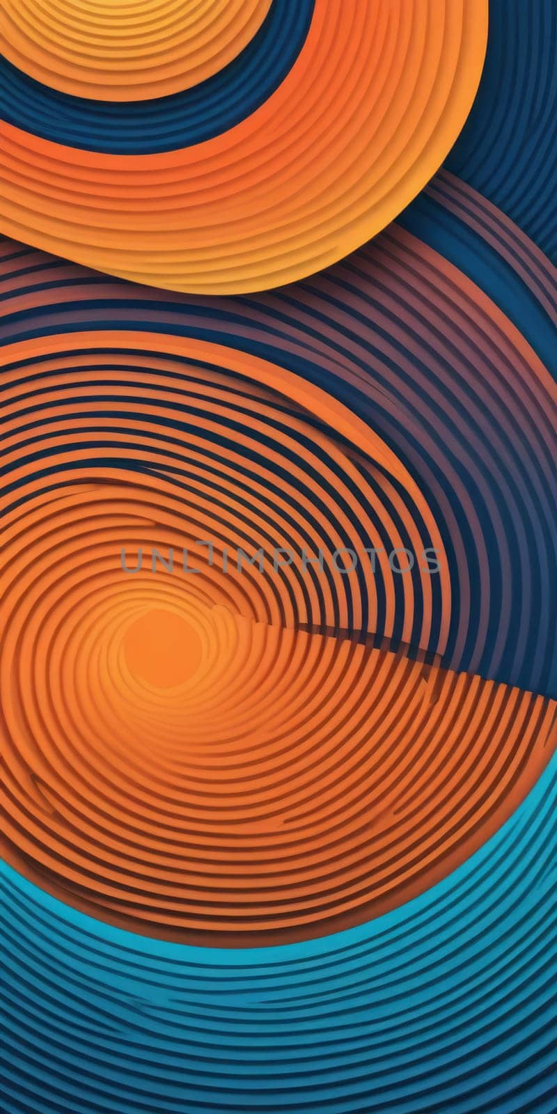 Concentric Shapes in Orange Cadetblue by nkotlyar