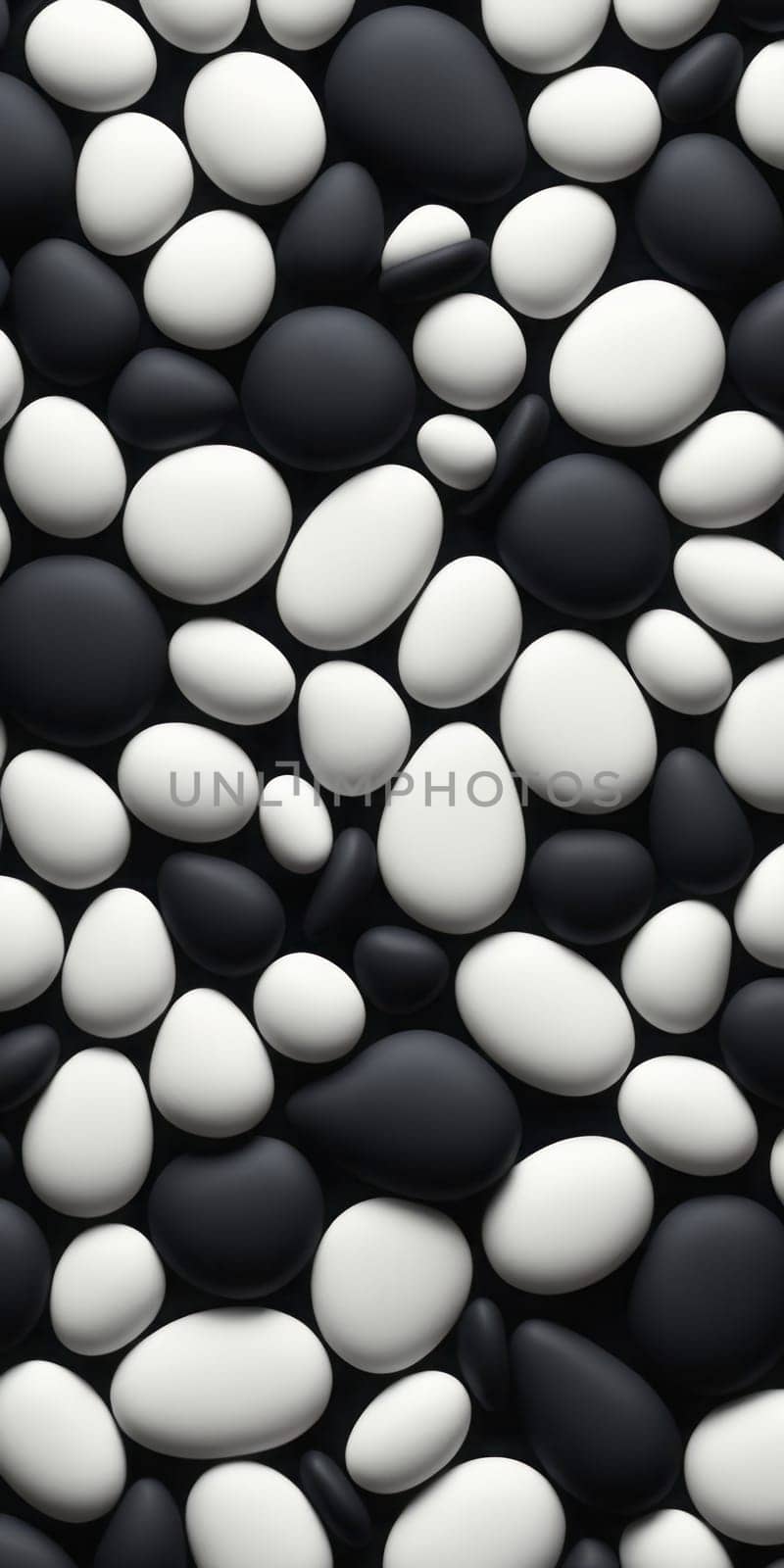 Pebbled Shapes in Black Whitesmoke by nkotlyar