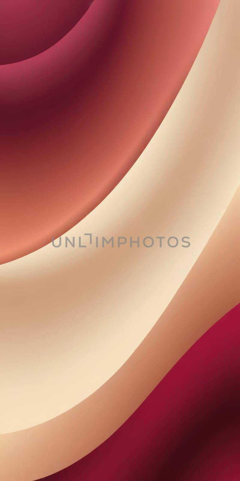 Warped Shapes in Maroon Linen by nkotlyar