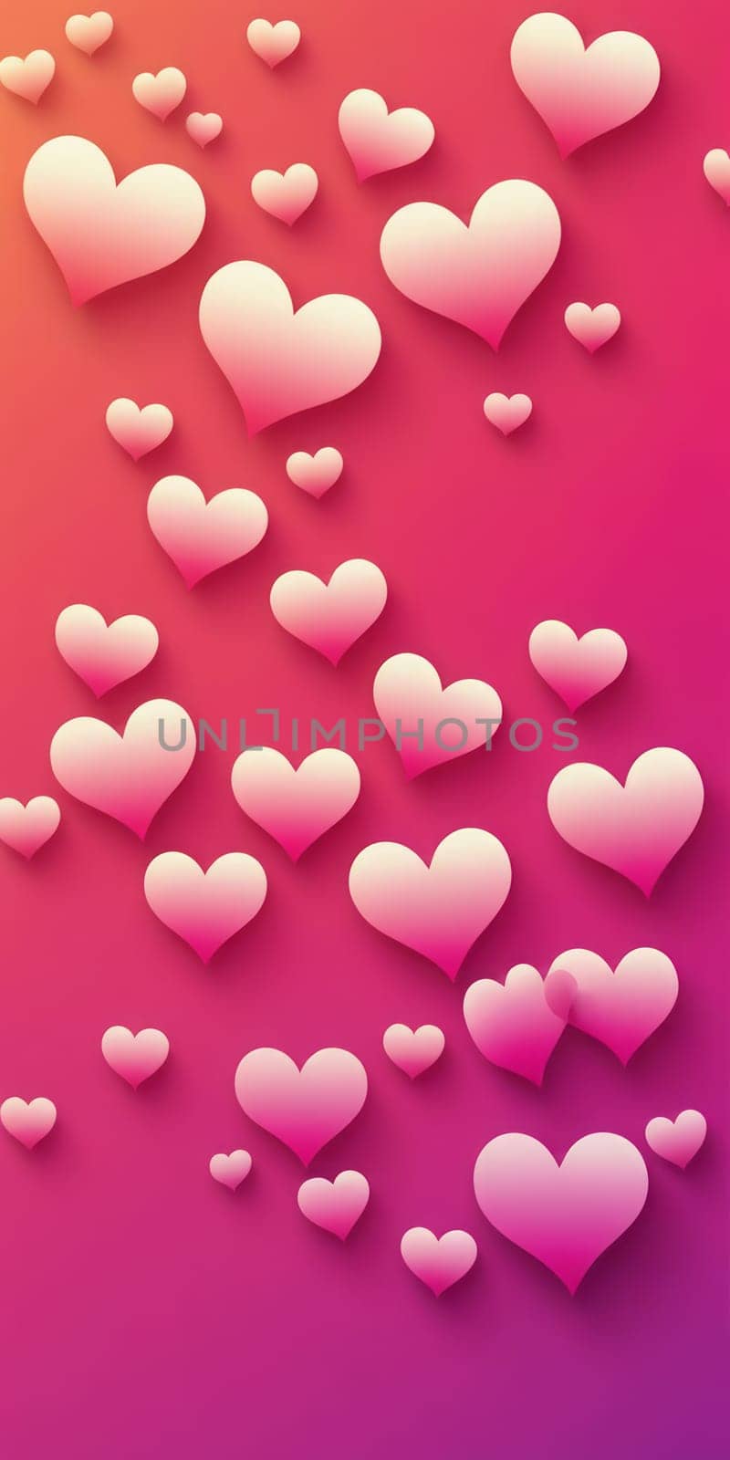 Heart Shapes in Fuchsia Bisque by nkotlyar