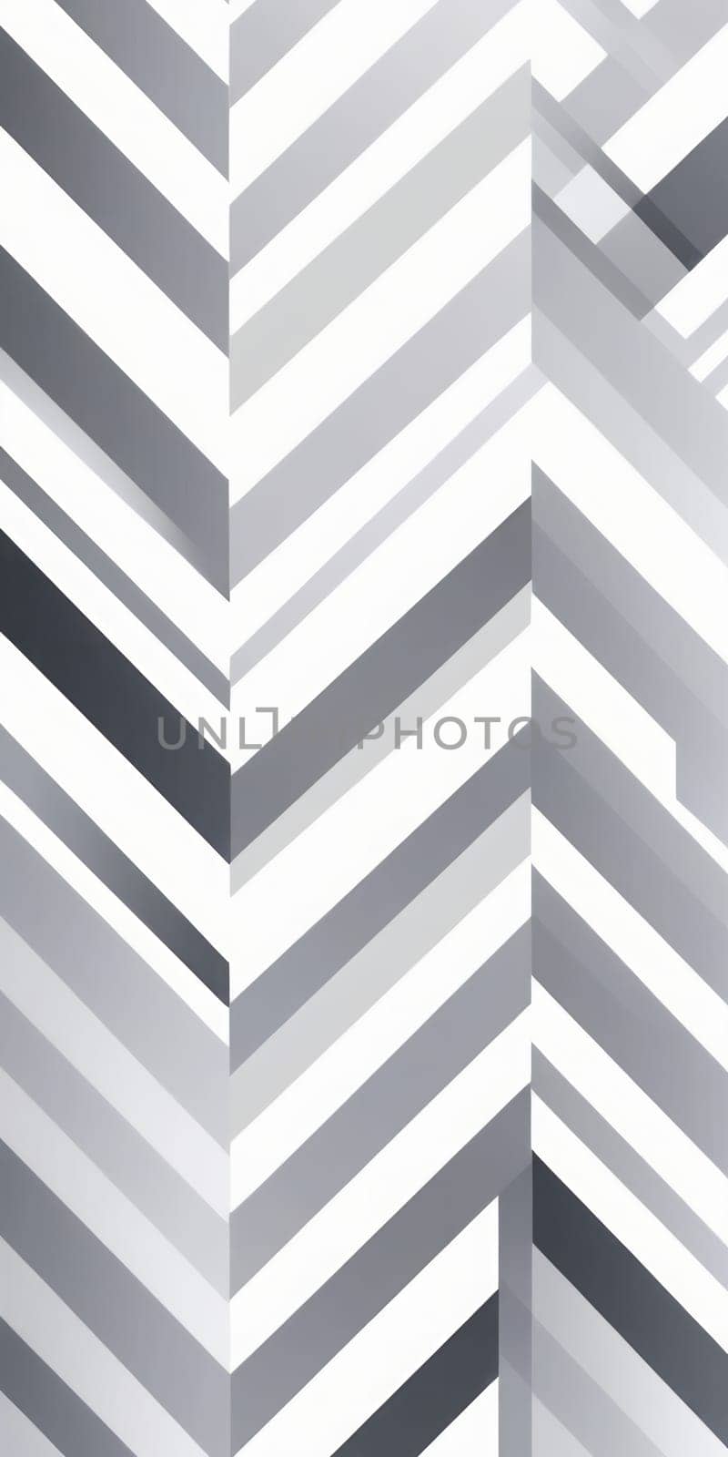 An artwork with Chevron shapes using white and lightgrey gradient colors. Generative AI.