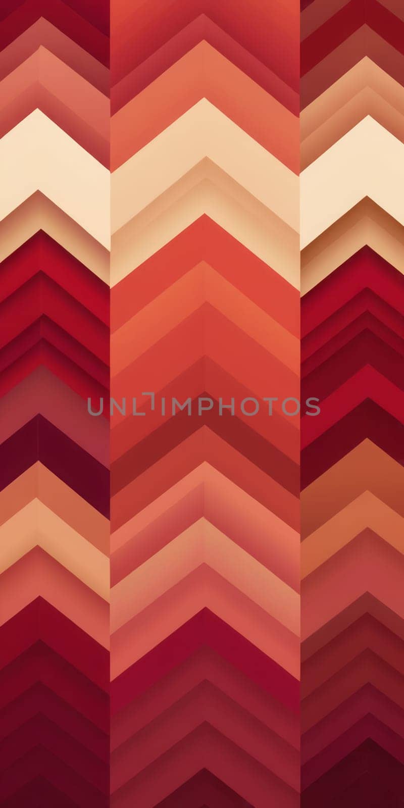 Gabled Shapes in Maroon Linen by nkotlyar