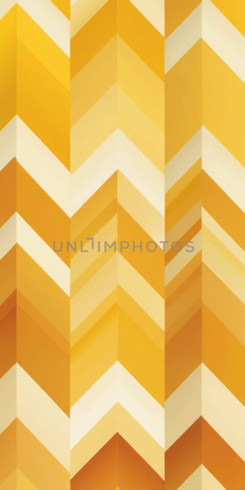 An artwork with Chevron shapes using yellow and ivory gradient colors. Generative AI.