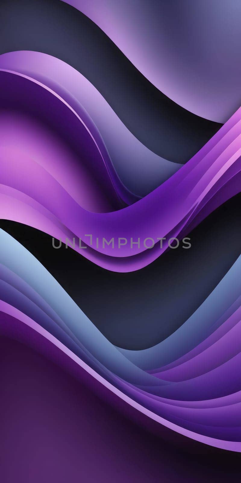 An artwork with Sculpted shapes using purple and darkslategray gradient colors. Generative AI.