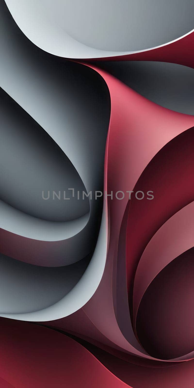 Warped Shapes in Maroon Gray by nkotlyar