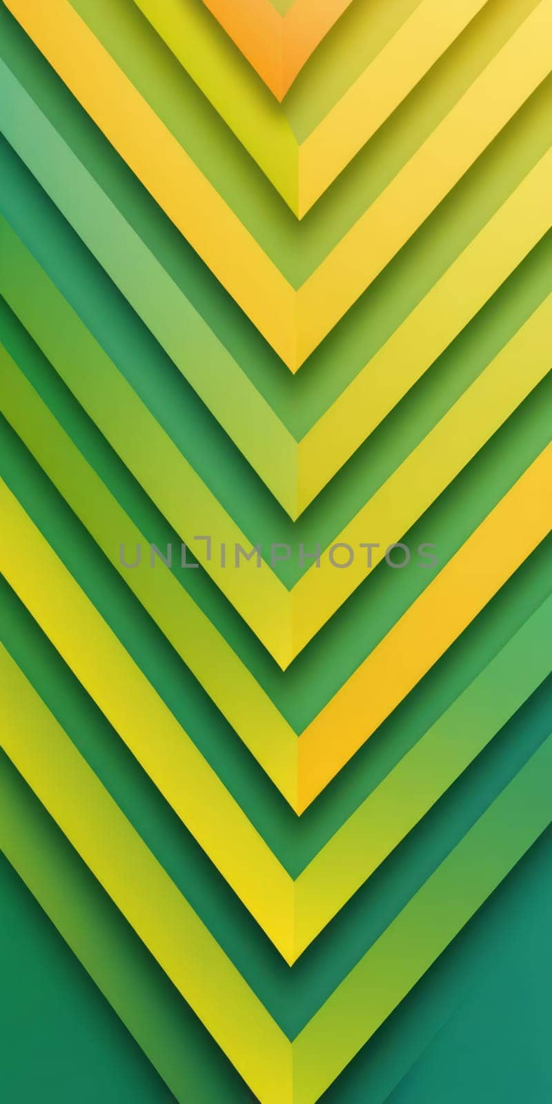 An artwork with Arrow shapes using yellow and mediumspringgreen gradient colors. Generative AI.