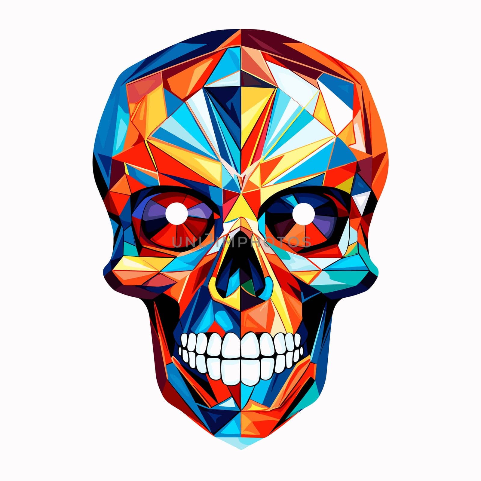 Skull in psychedelic vector pop art style.  by palinchak