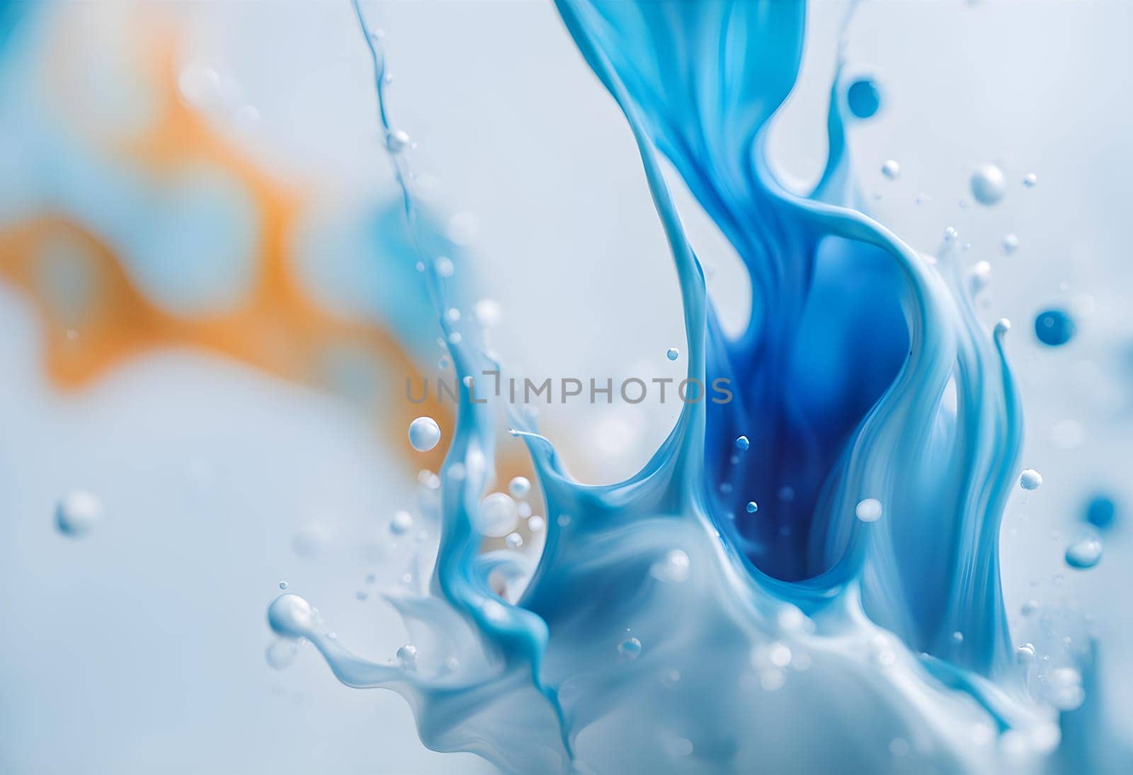 Color drop of blue and white paint by designbyhassan