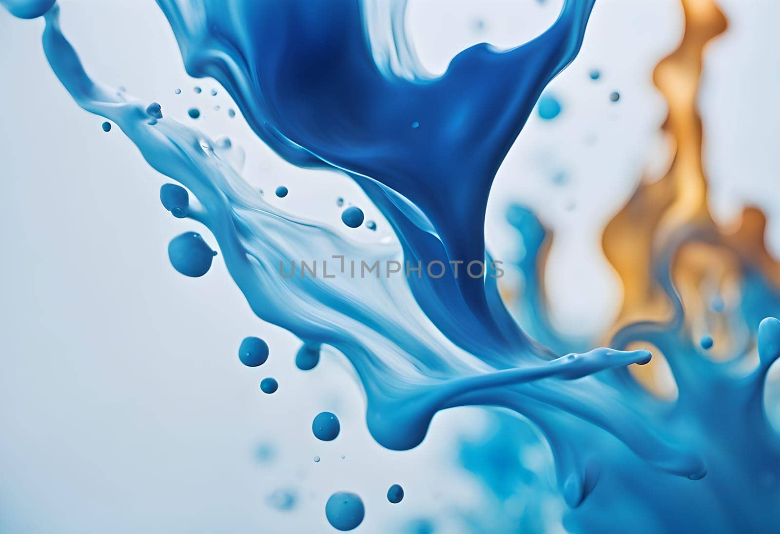 Color drop of blue and white paint by designbyhassan