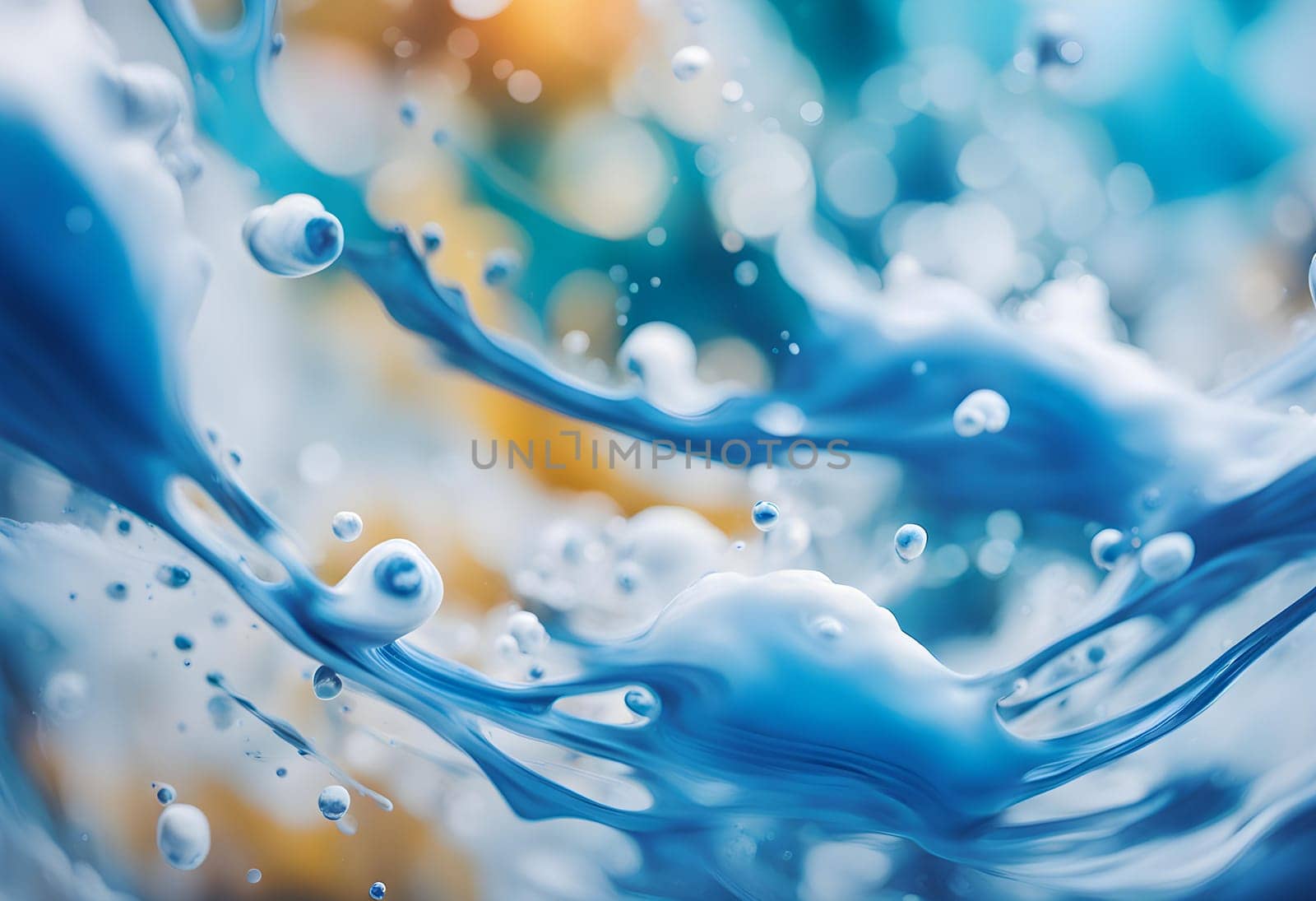 Color drop of blue and white paint by designbyhassan