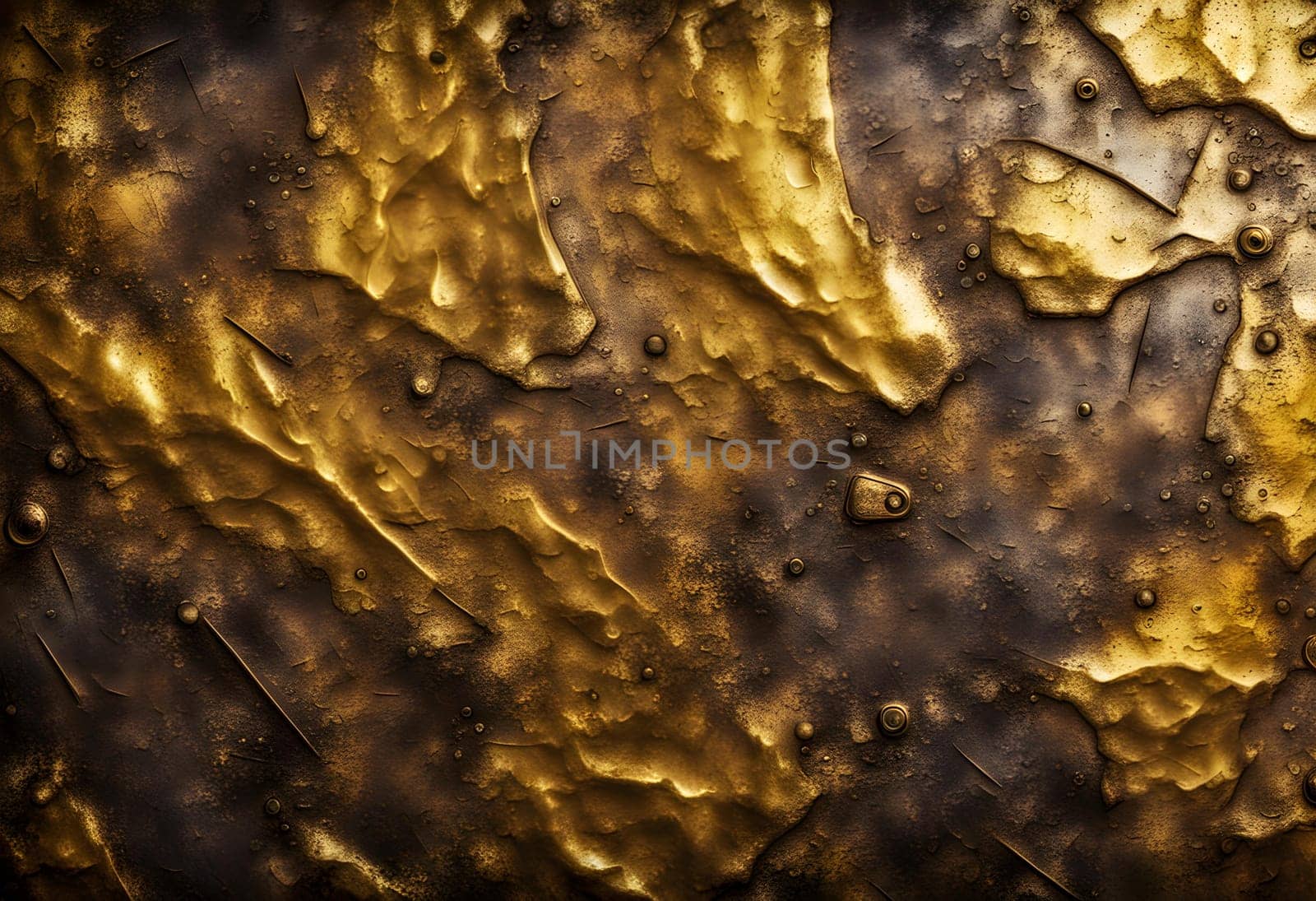 golden metal rough surface