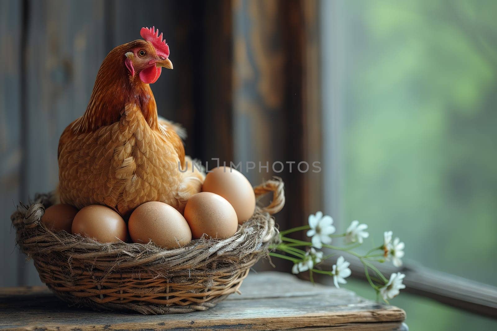 hen, hatching the egg, eggs at the farm, chicken and eggs.