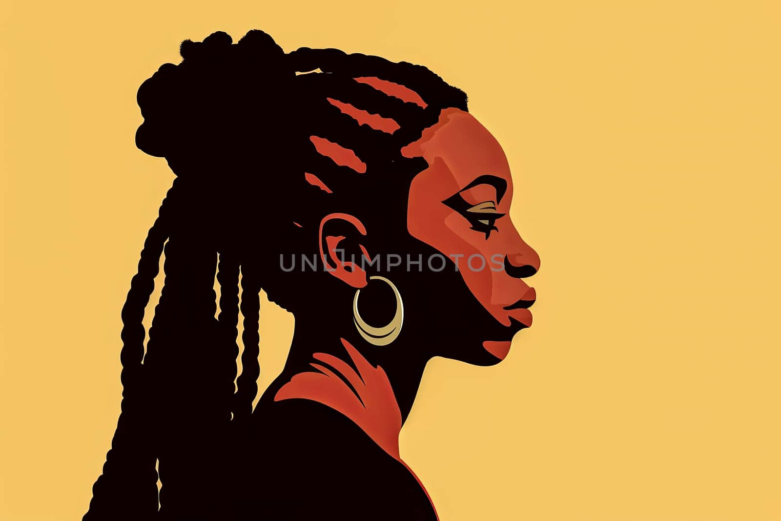 Engage with a vibrant cartoon girl sporting dreadlocks, embodying the spirit of World Afro Day in a lively and inclusive logo design.