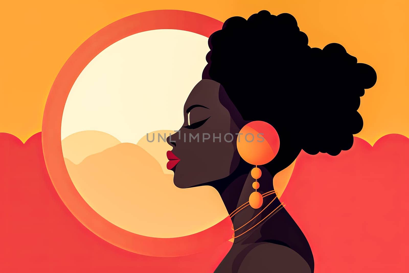 Celebrate National Black History Month with a vibrant template capturing the essence of Negro African heritage and culture. Perfect for holiday concepts.